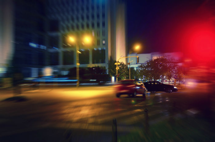 scene of a car accident on Nevada street