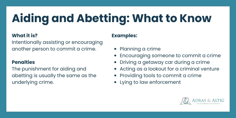 Aiding and abetting what to know